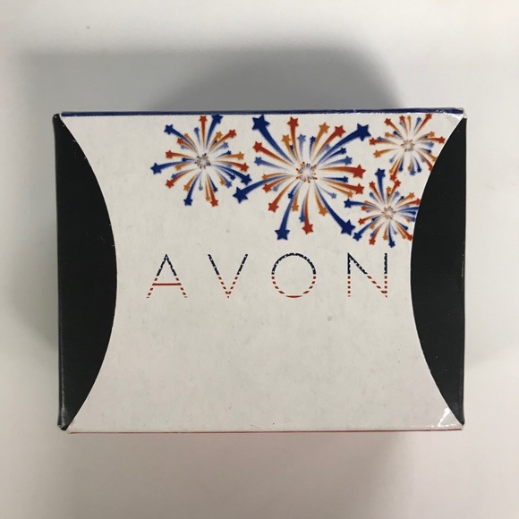 NWT Avon Patriotic Bow Necklace & Earring Gift Set - Picture 5 of 7